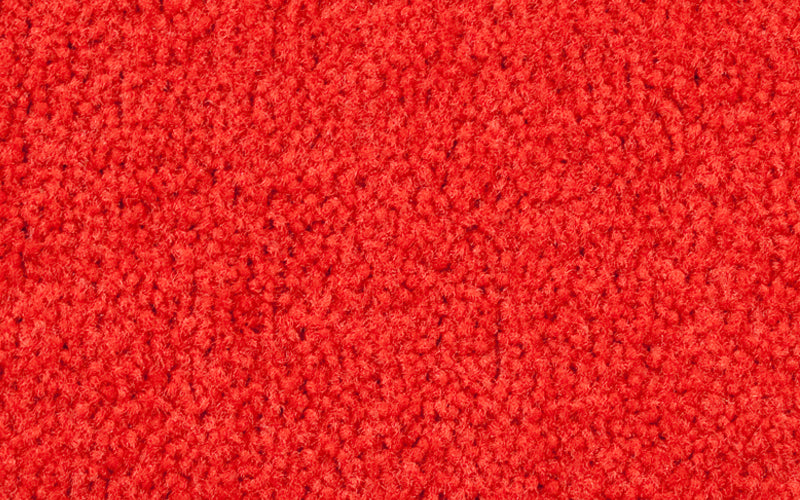 Close up image of the Clear Red Entry Plush Mat. The Mat Group UK. 