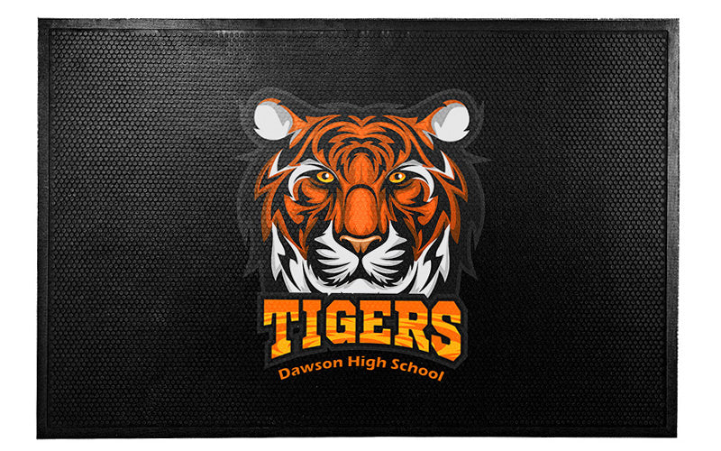 Full product image of a Rubber Scraper Logo Mat which is perfect for schools. The Mat Group UK.