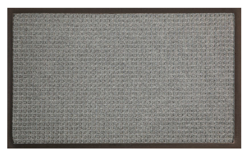 Full product image of the medium grey Waterhog Mat with rubber edging. The Mat Group UK.