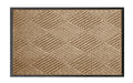 Full product image of the Diamond Pattern, Camel Waterhog Premier Mat with rubber edges and rubber backing. The Mat Group UK.