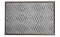 Full product image of the Medium Grey Premier Mat with rubber edges and a diamond pattern which traps dirt and water. The Mat Group UK.