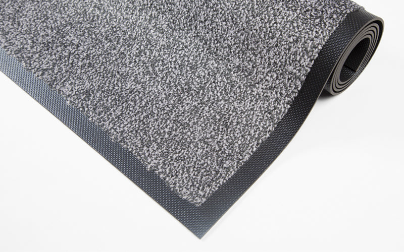 Full roll image of the grey, stain resistant Entry Plush Mat. The Mat Group UK.