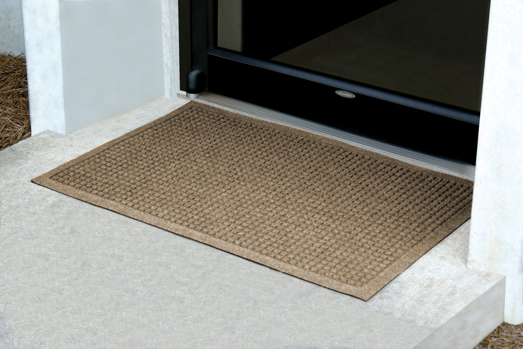 Insitu image of the Camel Waterhog Fashion Mat  suitable for indoor and outdoor entrance areas. The Mat Group UK.