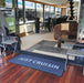 Insitu product image of PrintScraper Logo Mat on boat. The Mat Group UK.