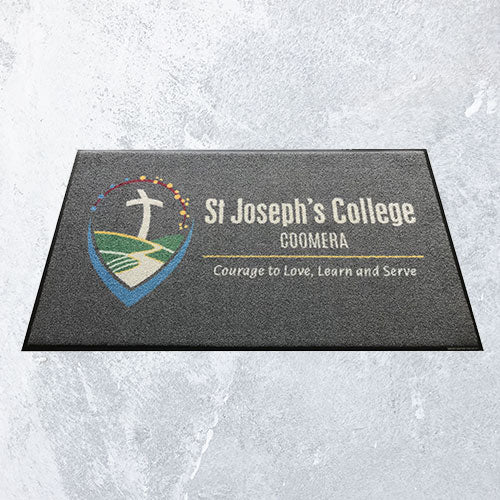 Full product image of PrintScraper Logo Mat for school. The Mat Group UK.