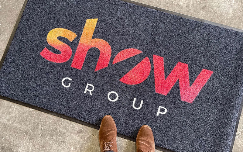 Insitu product image of PrintScraper Logo Mat for business. The Mat Group UK.