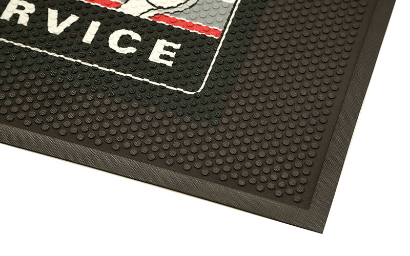 Corner product image of Rubber Scaper Logo Mat